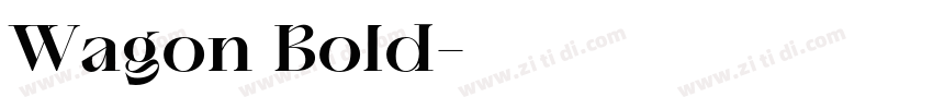 Wagon Bold字体转换